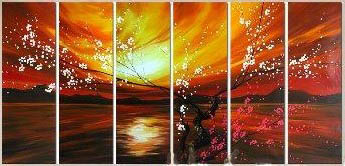 Dafen Oil Painting on canvas flowers -set459